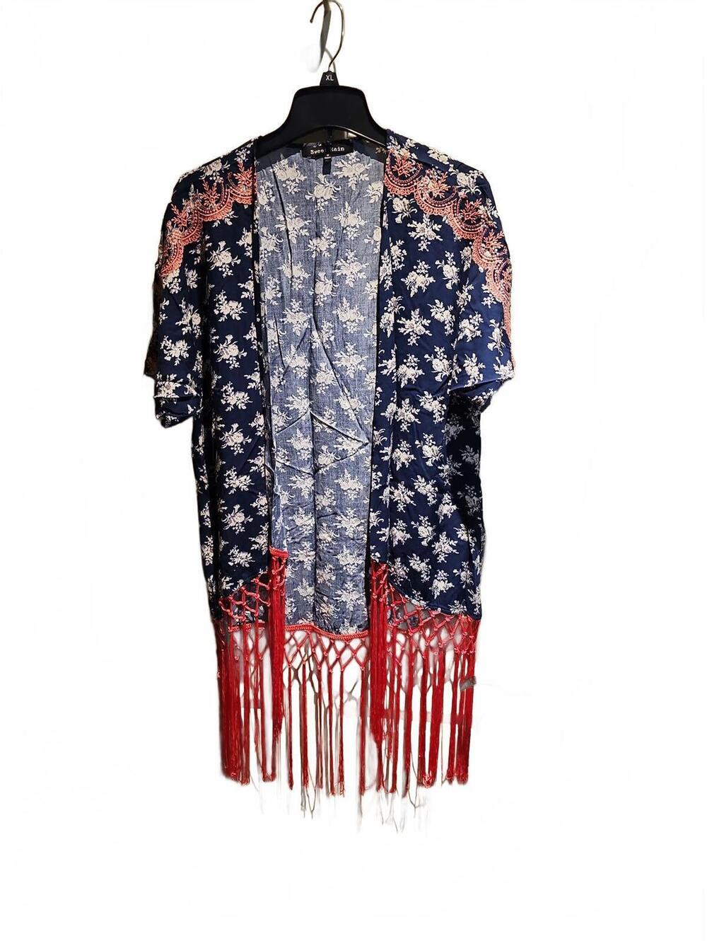 Sweet rain cardigan size M with fringe